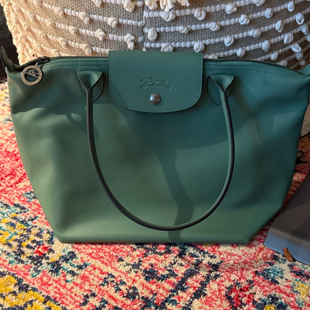 Longchamp Forest Green Tote Bag